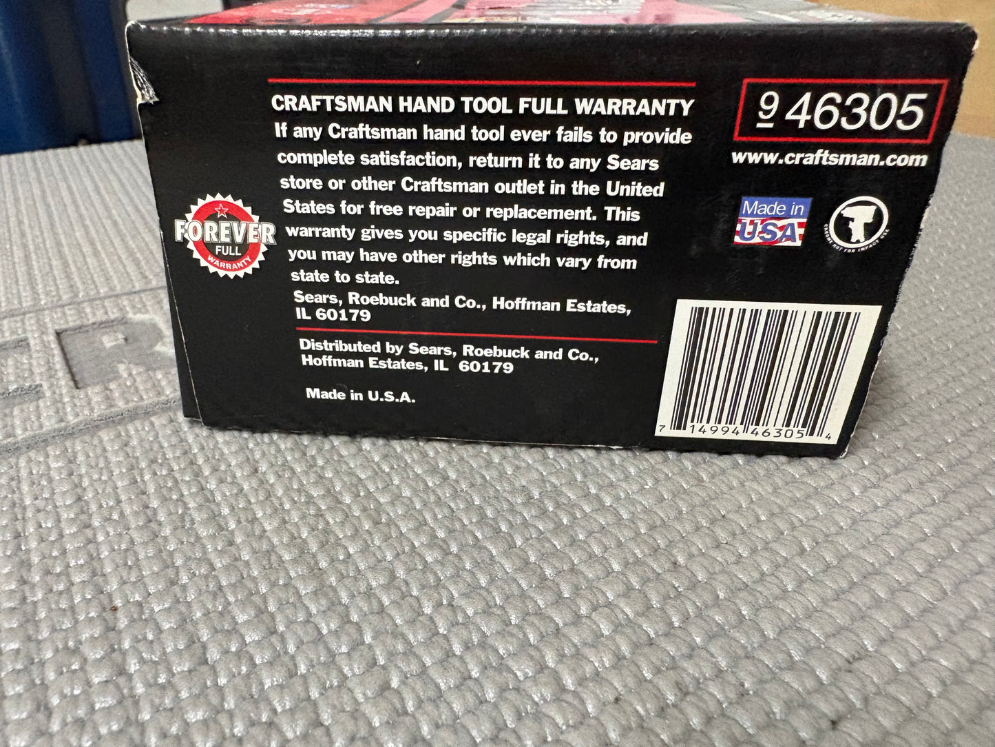 NOS Sears Craftsman Metric 9pc Easy Read Socket Set 46305 USA 3/4” Drive 22-30mm