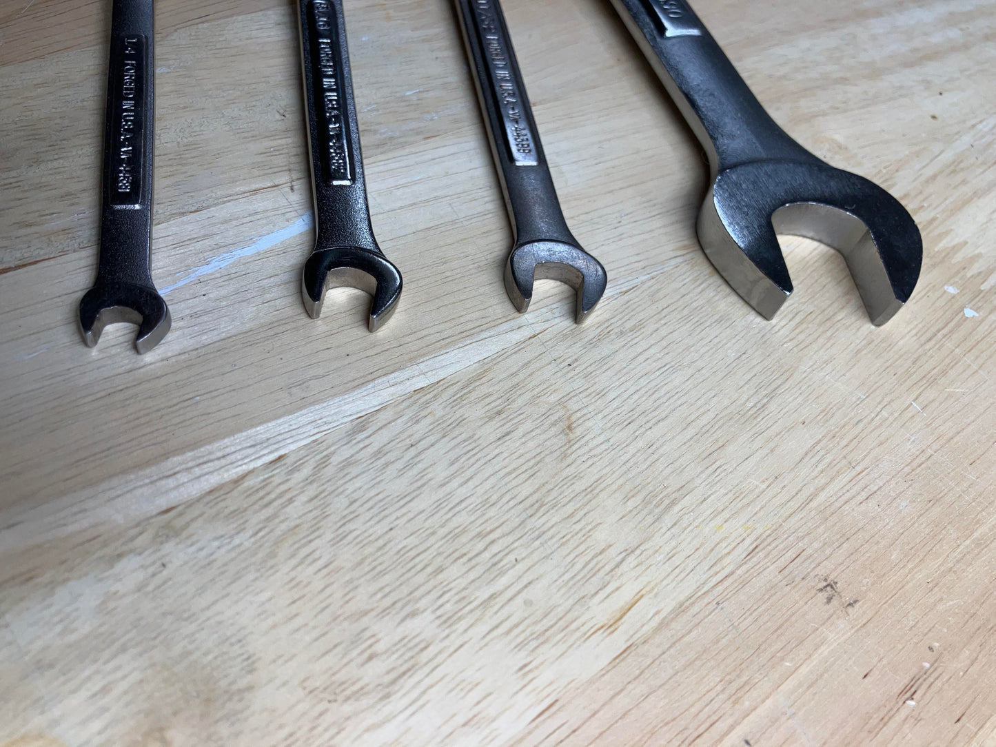 Vintage Craftsman USA 4pc 6 Point SAE Combination Wrench Bundle