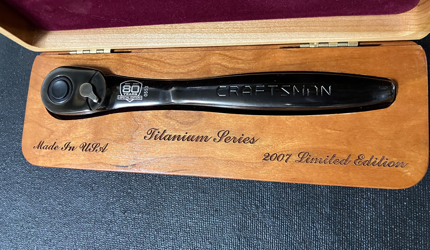Vintage Craftsman GRAPHITE Thin Profile 3/8” Ratchet 44995 USA 80TH 2007 New!