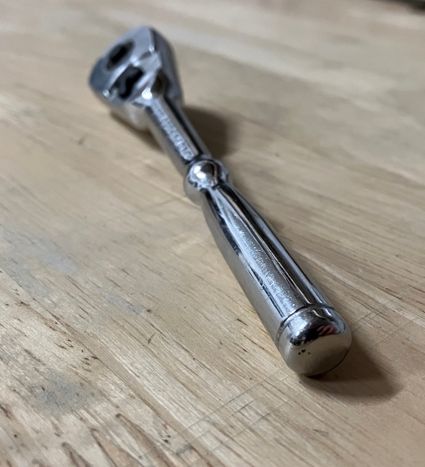 Vintage Craftsmal Full Polish 1/4" Drive Pear Head Quick Release Ratchet -VP- 44812 USA