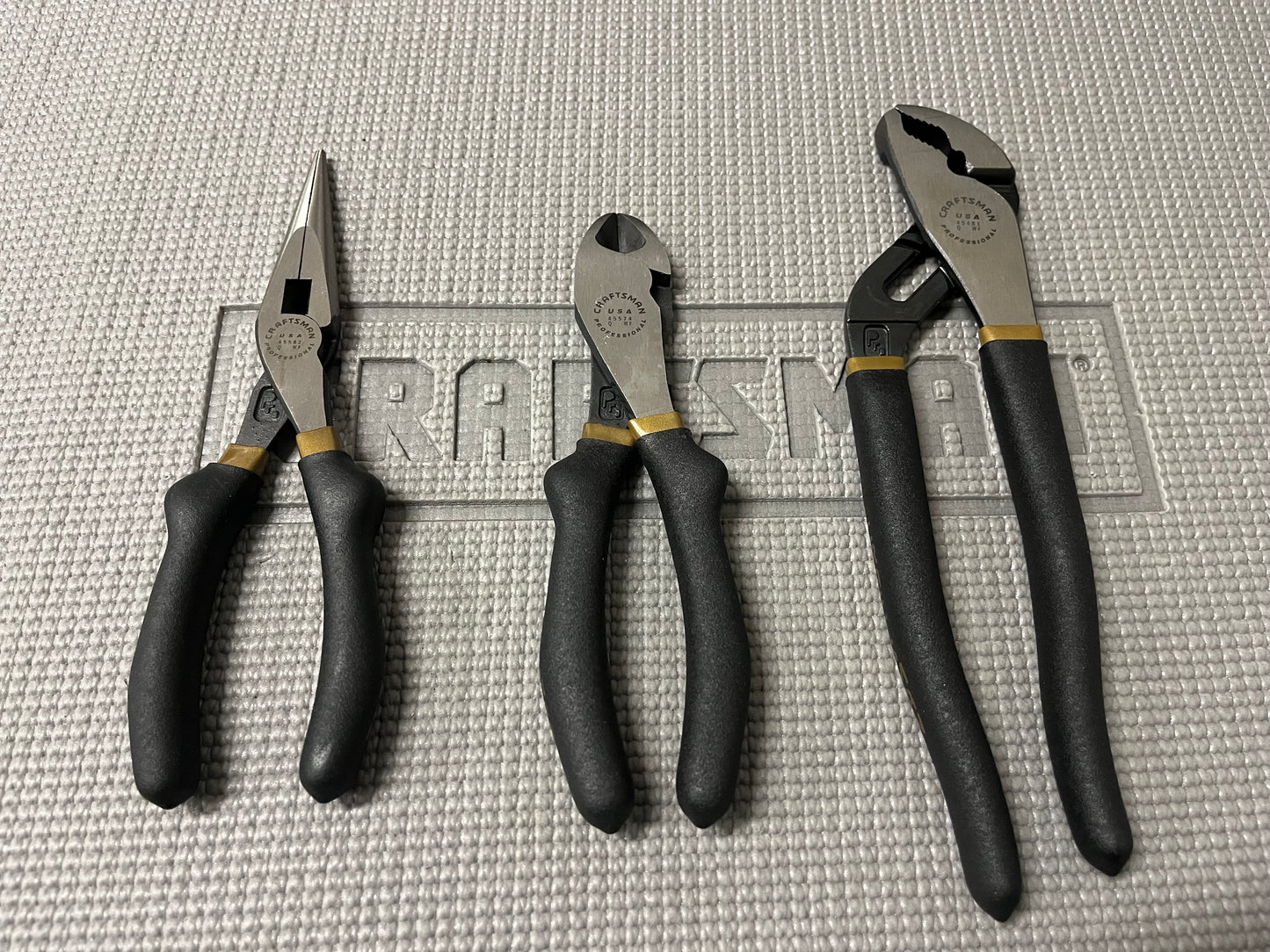 NOS Crafstman Professional 3pc Plier Set 45129 WF USA 45582 45574 45481