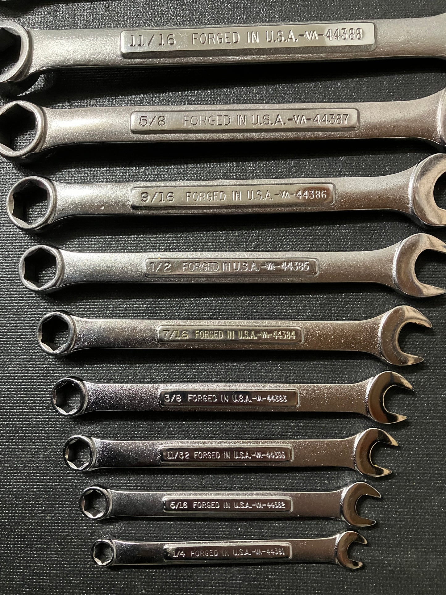 Vintage Craftsman 14pc SAE 6 Point Combination Wrench Set 1/4” - 1” 44154 USA VA