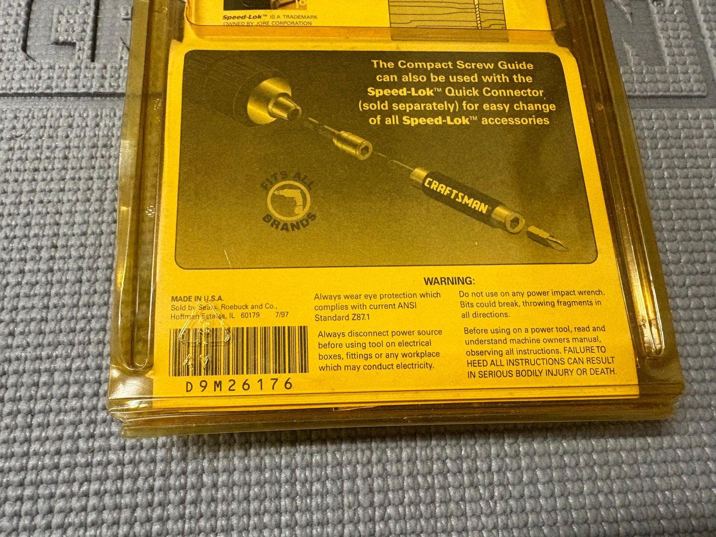 NOS Sears Craftsman Professional USA Compact Screw Guide And Bit Set 26176