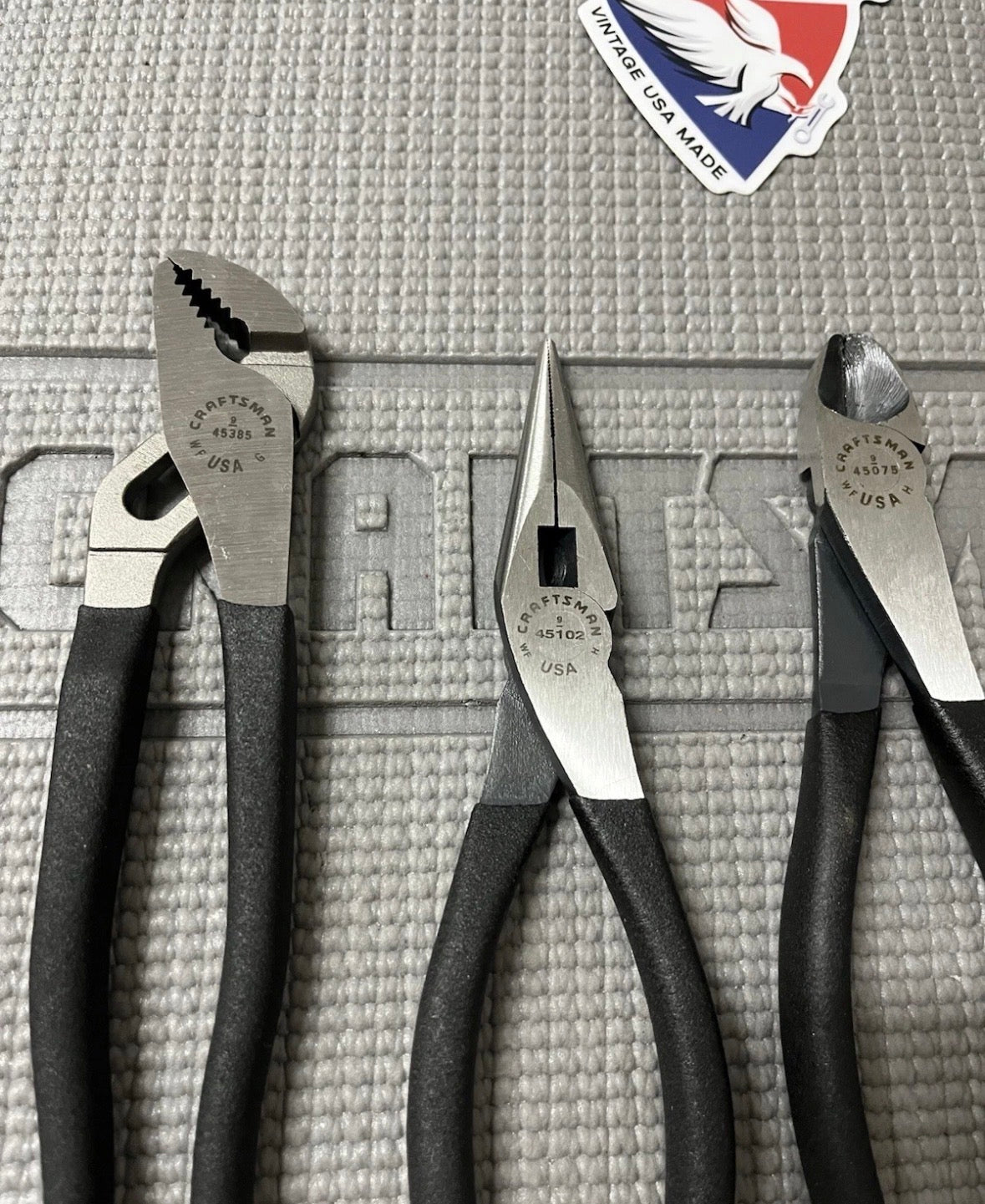 NOS Sears Craftsman 6pc Pliers Set 45291 WF USA Rare Set Includes Locking Pliers