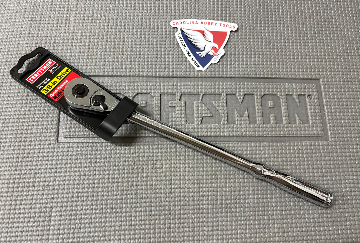 NOS Sears Craftsman Professional 3/8” Drive Full Polish Ratchet 44833 VS USA