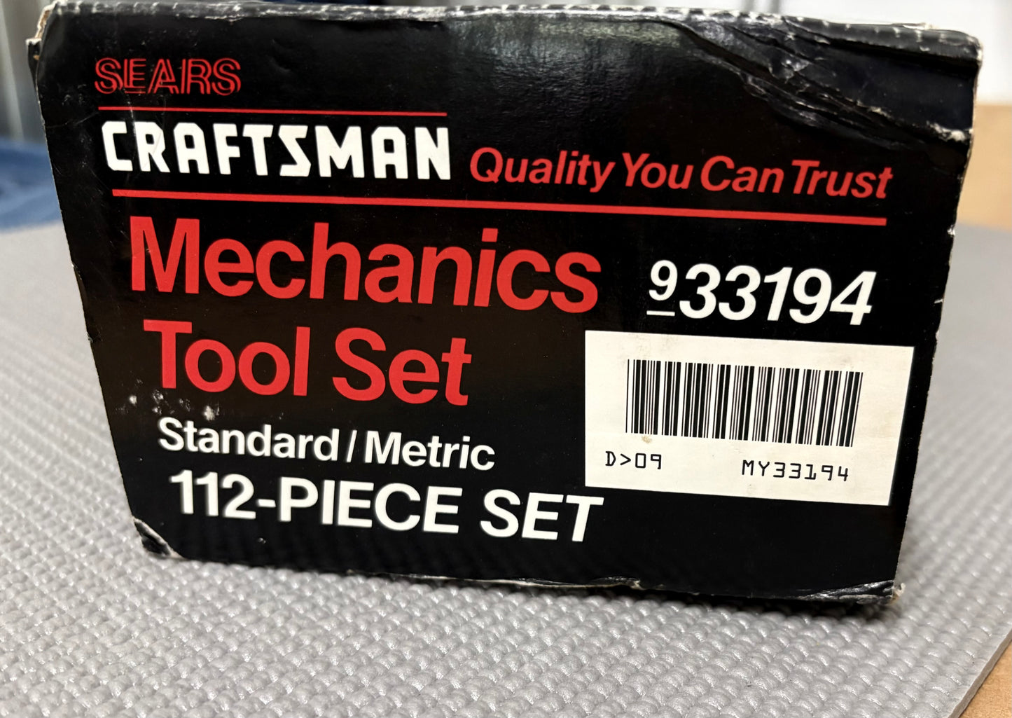 NOS Sears Craftsman 112pc Mechanics Tool Set 33194 USA SAE & MM New & Sealed!