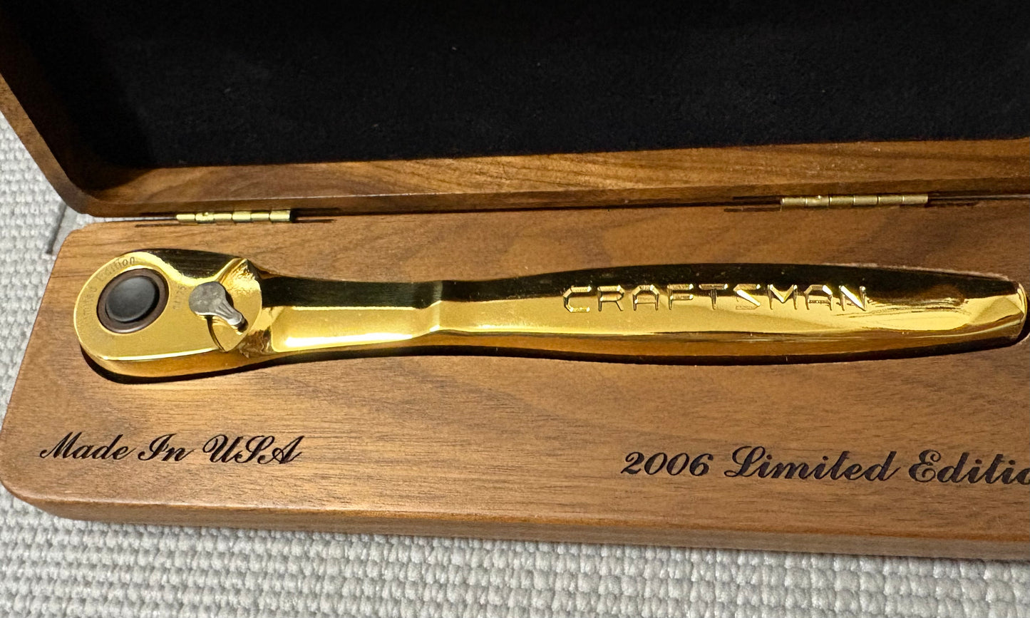 NOS Craftsman Gold 3/8” Drive Thin Profile Ratchet 44995 USA 2006 Limited Edition
