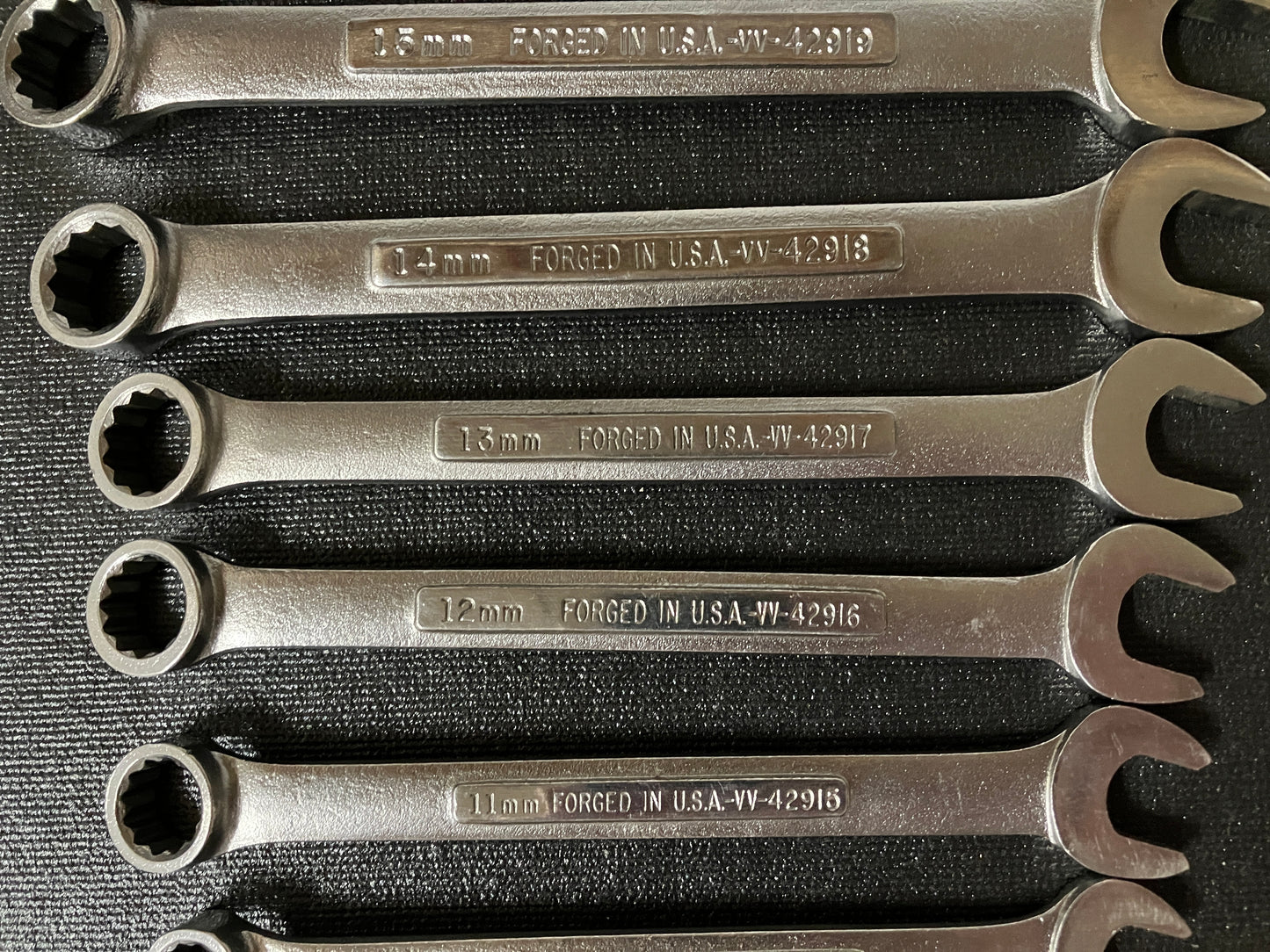 Vintage Craftsman 17pc Metric Combination Wrench Set 6-22mm USA No Skips -VV- & VA