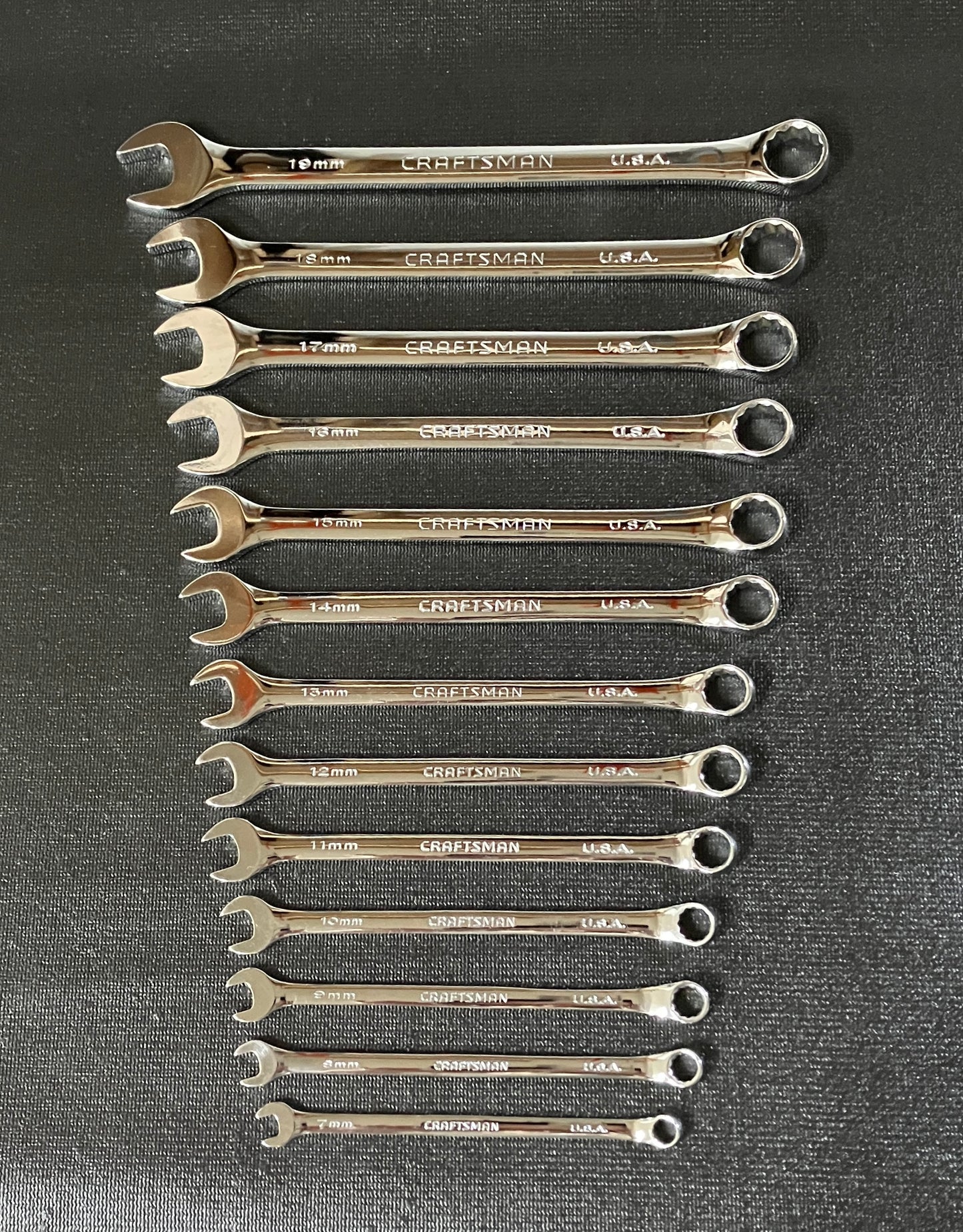 Vintage Craftsman Professional 13pc Long Metric Wrench Set 7-19mm 44896 USA