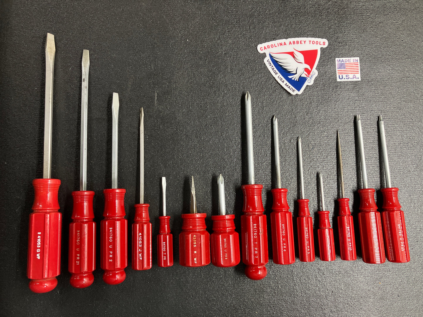 Vintage Craftsman 14pc Red Screwdriver Bundle USA