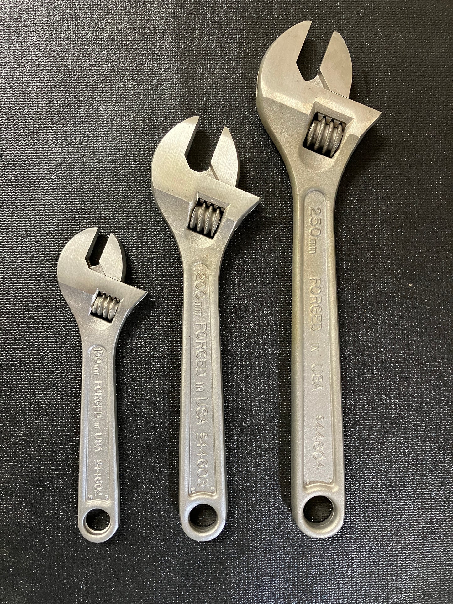 Vintage Craftsman 3pc Adjustable Wrench Set 44664 USA 6”, 8,” and 10”