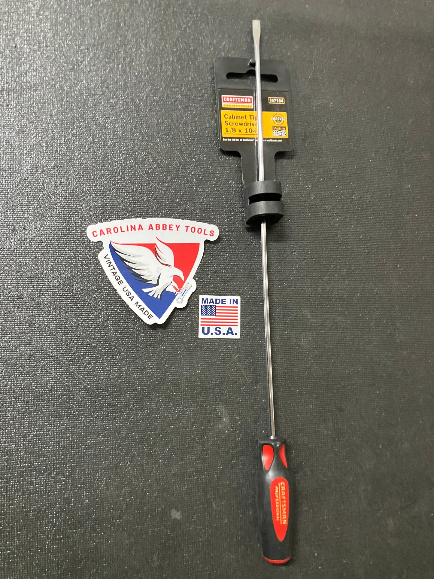 NOS Craftsman Professional 1/8” x 10” Cabinet Tip Screwdrivers 47164 WF USA