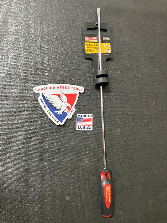 NOS Craftsman Professional 1/8” x 10” Cabinet Tip Screwdrivers 47164 WF USA