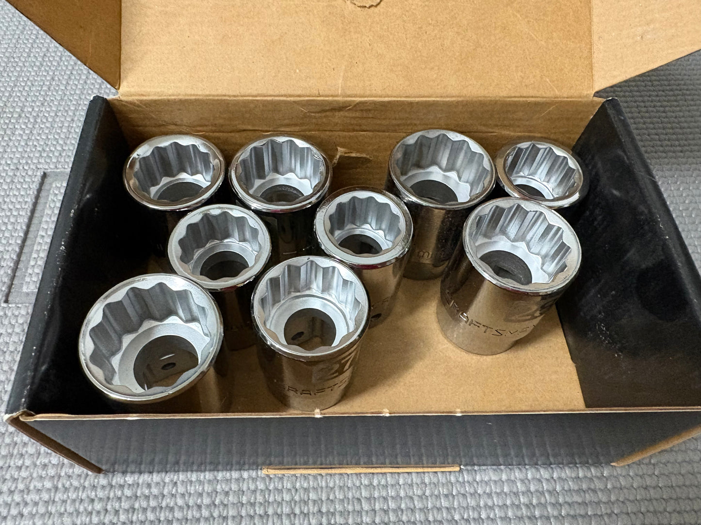 NOS Sears Craftsman Metric 9pc Easy Read Socket Set 46305 USA 3/4” Drive 22-30mm
