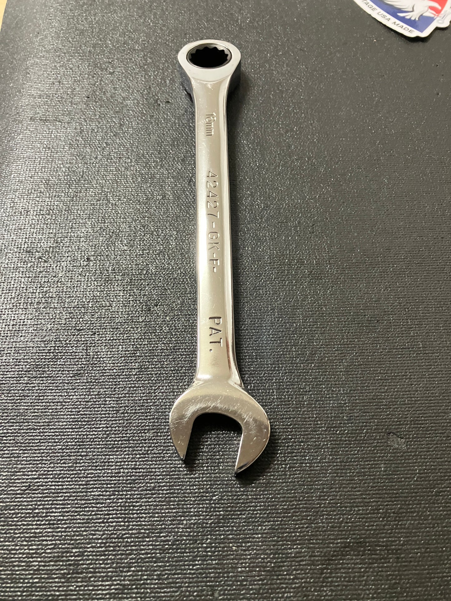 Vintage Craftsman 16mm Reversible Ratcheting Wrench 42427 GK-F Made In USA