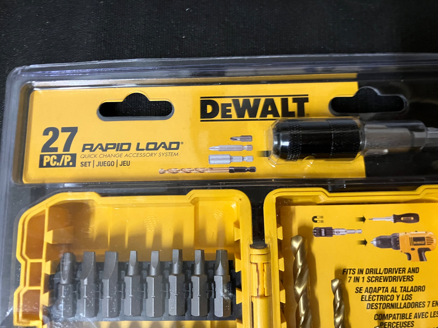DEWALT 27pc Driver/Drill/Bit Set RAPID LOAD Quick Change Drive Guide #DW2504TG