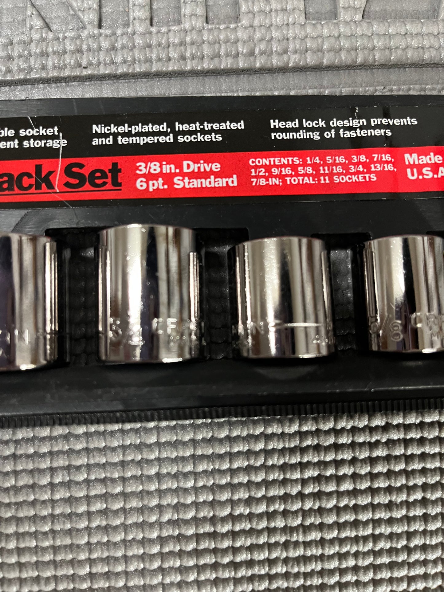 Craftsman USA NOS 3/8” Drive 6 Pt Socket Sets SAE & Metric 34463 34464