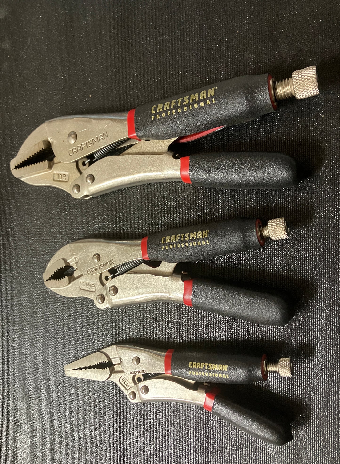 Vintage Craftsman Professional 3pc Locking Pliers Set