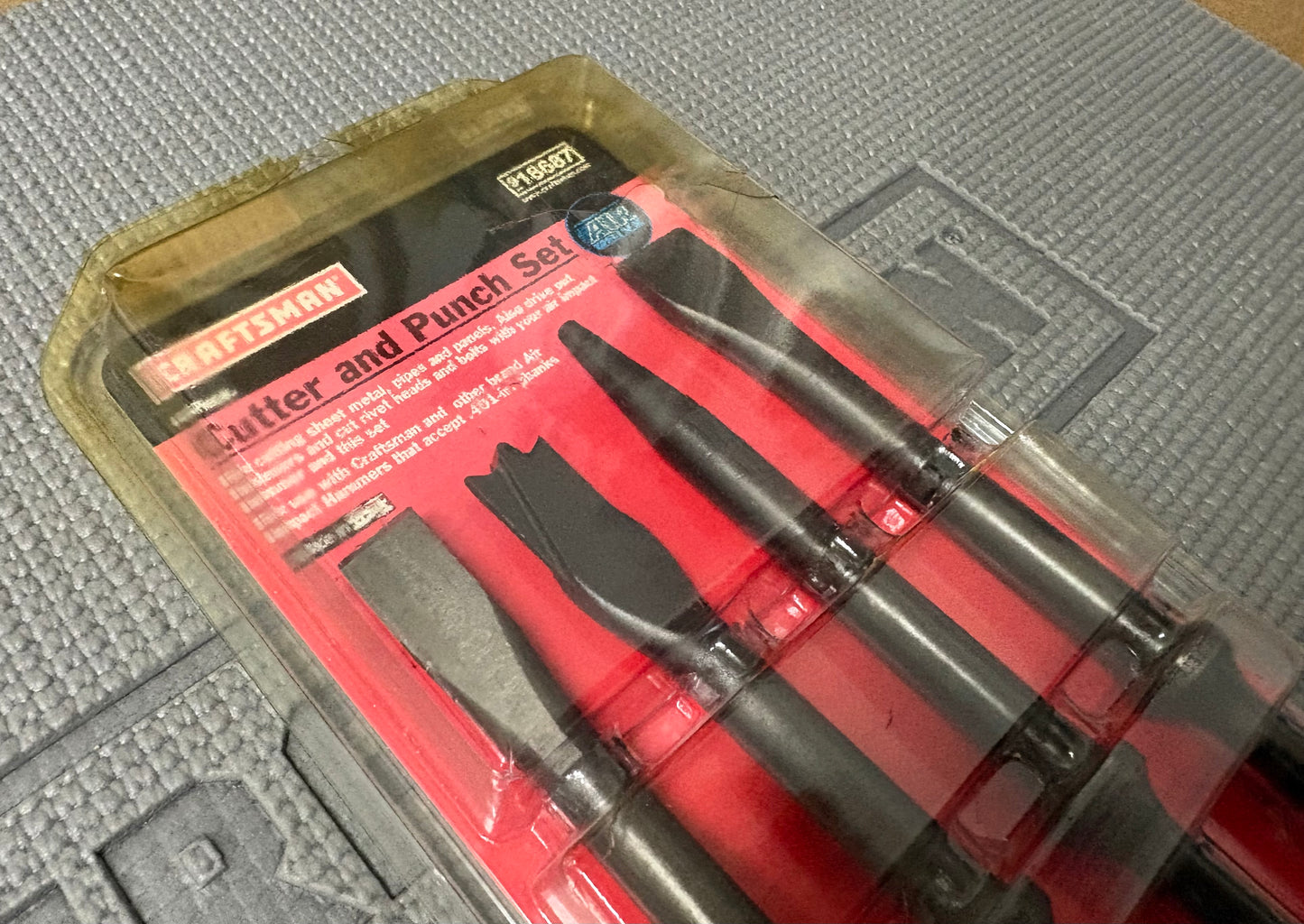 NOS Sears Craftsman 4pc Cutter & Punch Set 18687 USA Air Drive Pneumatic Hammer