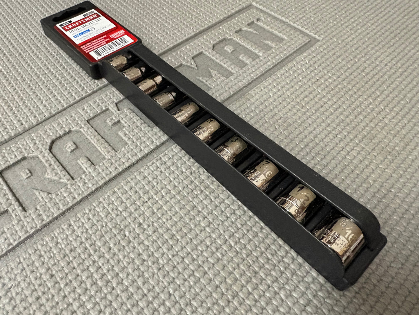 NOS Sears Craftsman 10pc 1/4” Drive Easy Read Socket Set 34560 G2D USA Dual Mark