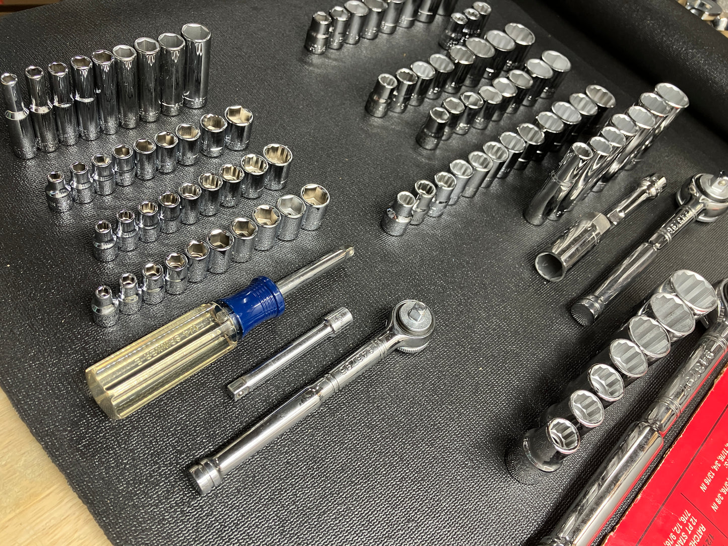 Vintage Craftsman 97pc Socket Set EE 1/4”3/8” 1/2” Ratchets 6pt 8pt 12pt Sockets