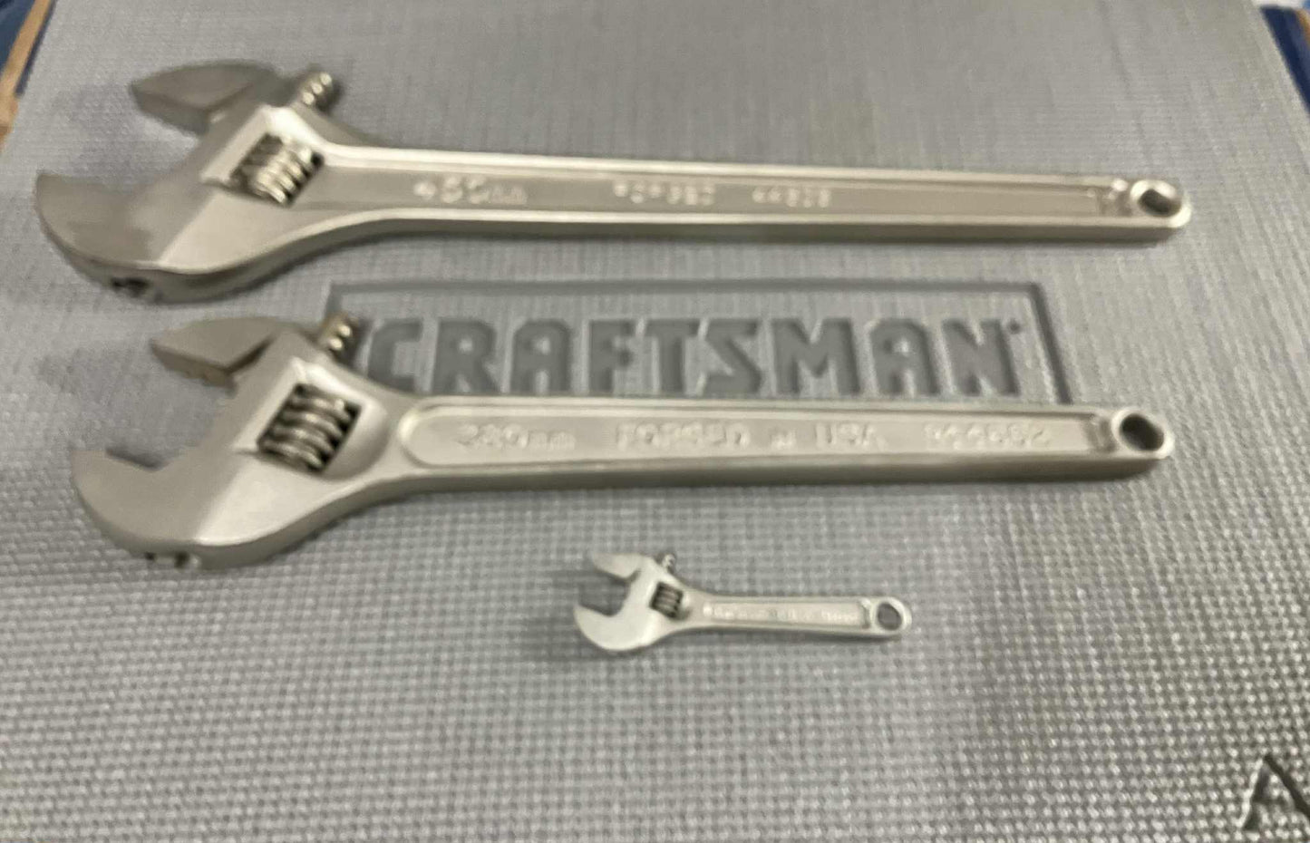 Vintage Craftsman 5pc Adjustable Wrench Bundle USA Made