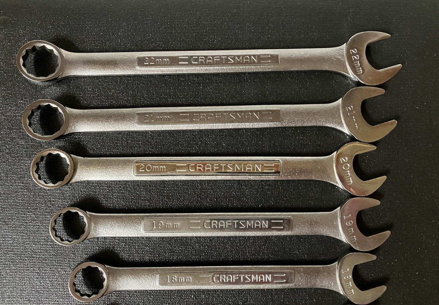 Vintage Craftsman 17pc Metric Combination Wrench Set 6-22mm USA No Skips -VV- & VA