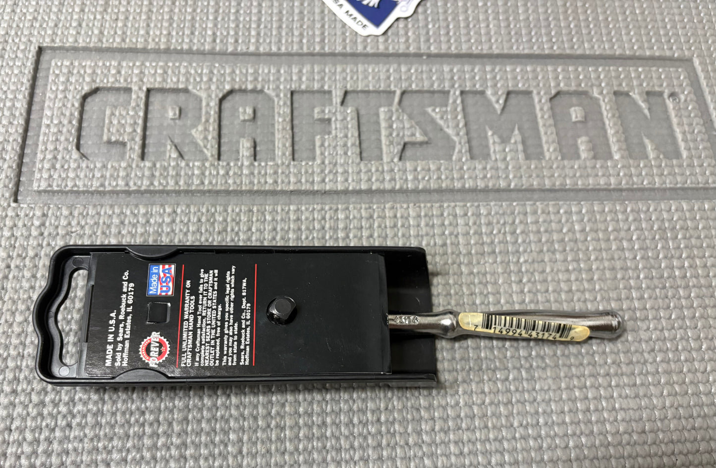 NOS Sears Craftsman USA 1/4” Round Head Tri Wing Ratchet 43174 KX USA