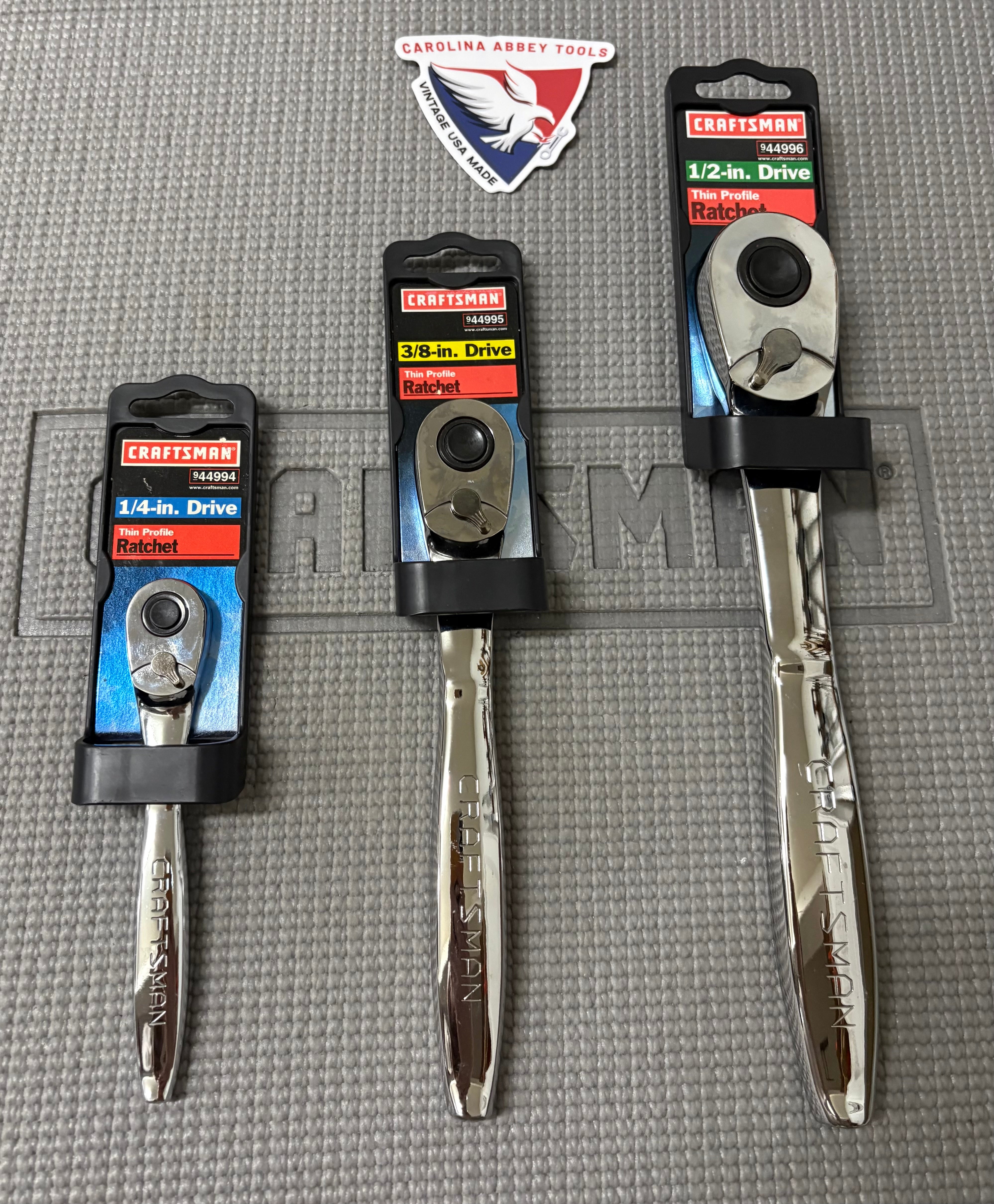 NOS Sears Craftsman 3pc Thin Profile Next Generation Ratchet Set 44992 ...