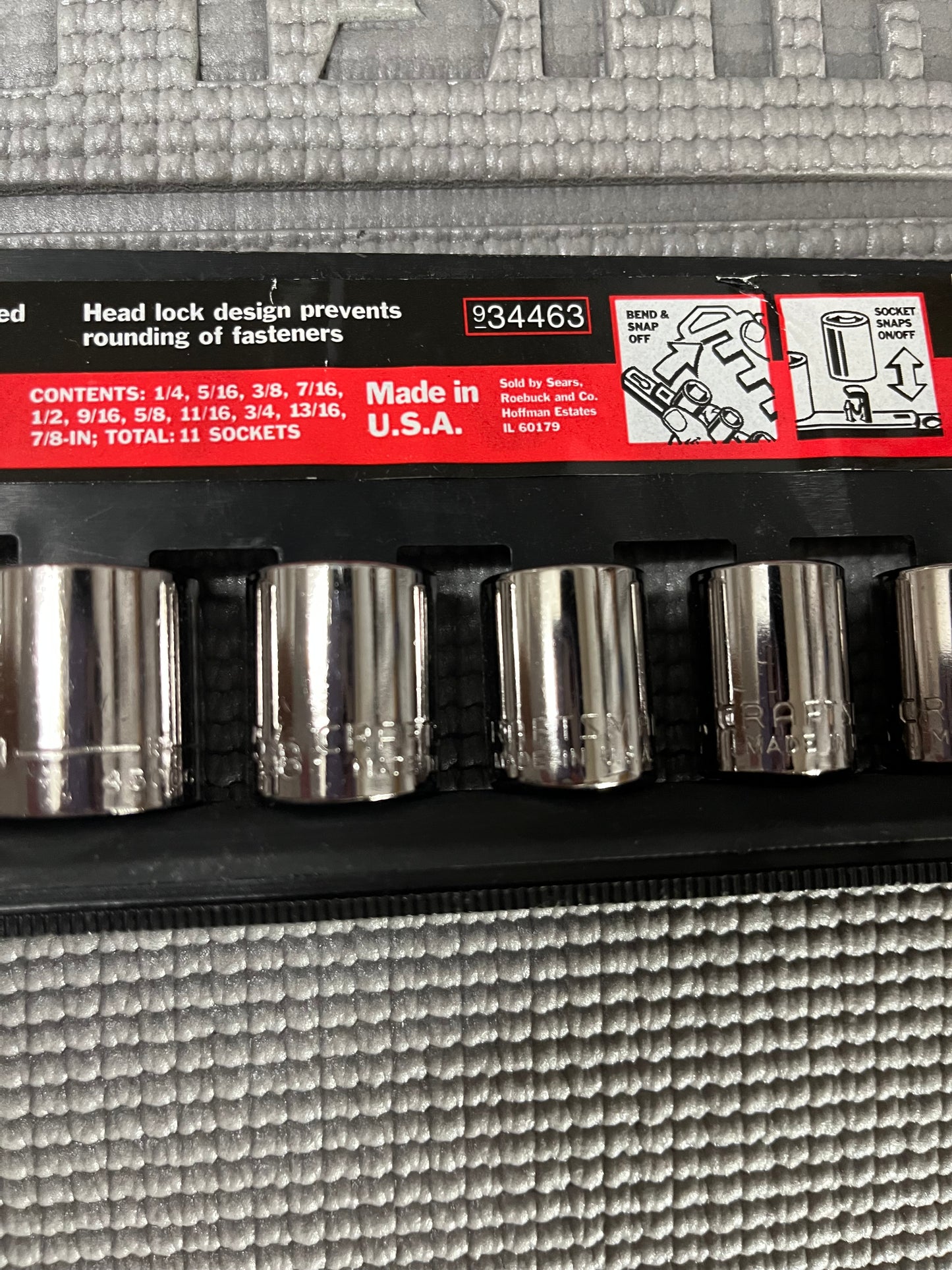 Craftsman USA NOS 3/8” Drive 6 Pt Socket Sets SAE & Metric 34463 34464