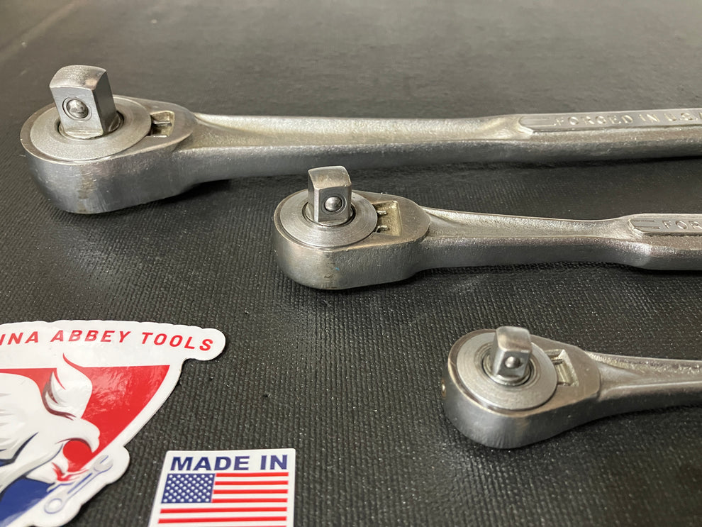 Vintage Craftsman 3pc Long Lever Ratchet Set USA – Carolina Abbey Tools