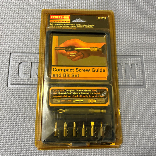 NOS Sears Craftsman Professional USA Compact Screw Guide And Bit Set 26176