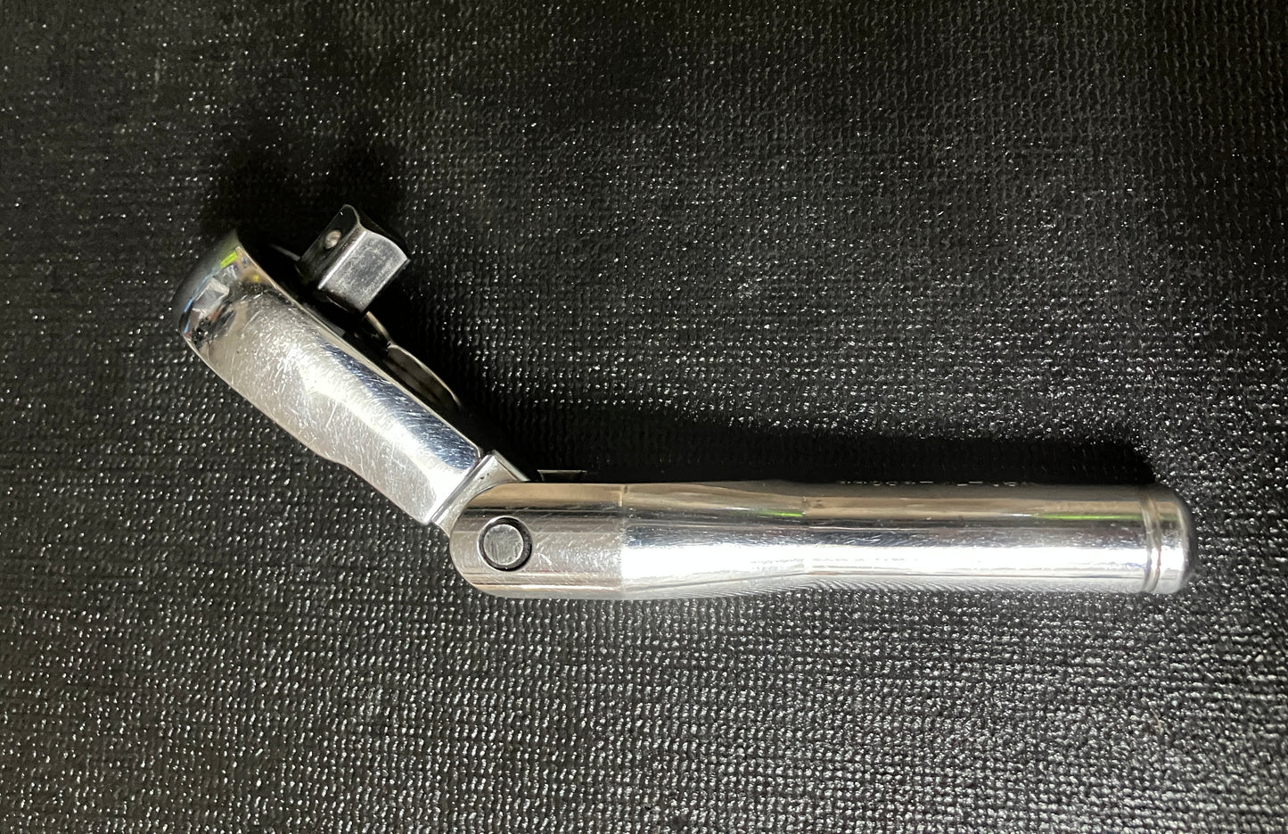 Vintage Craftsman Fully Polished 3/8"  Drive Stubby Flex Ratchet - 44834 VL USA