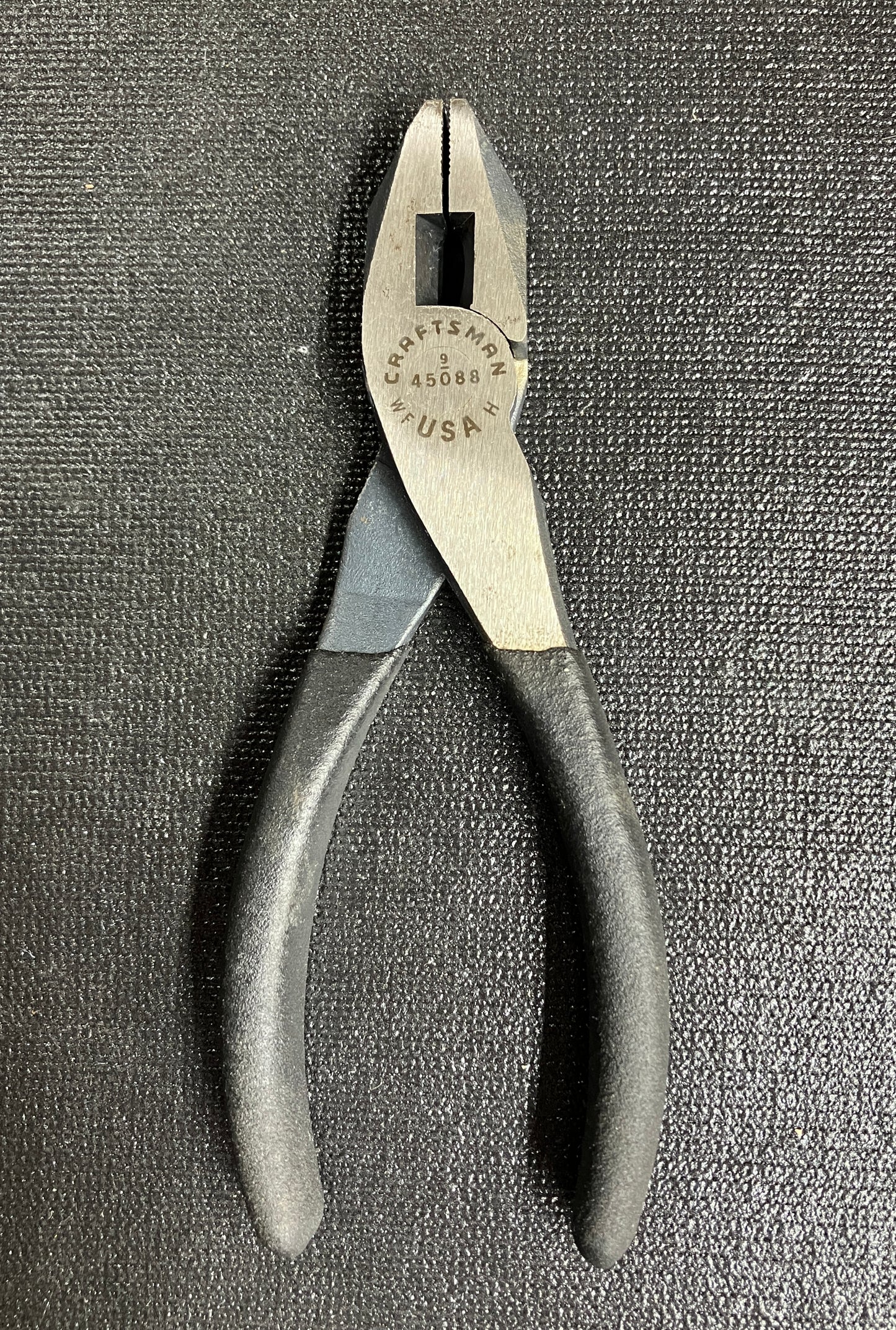 RARE Vintage Craftsman Mini Linesman Pliers 5-1/2" WF USA 45088 Black Grips