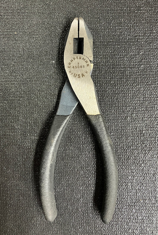 RARE Vintage Craftsman Mini Linesman Pliers 5-1/2" WF USA 45088 Black Grips