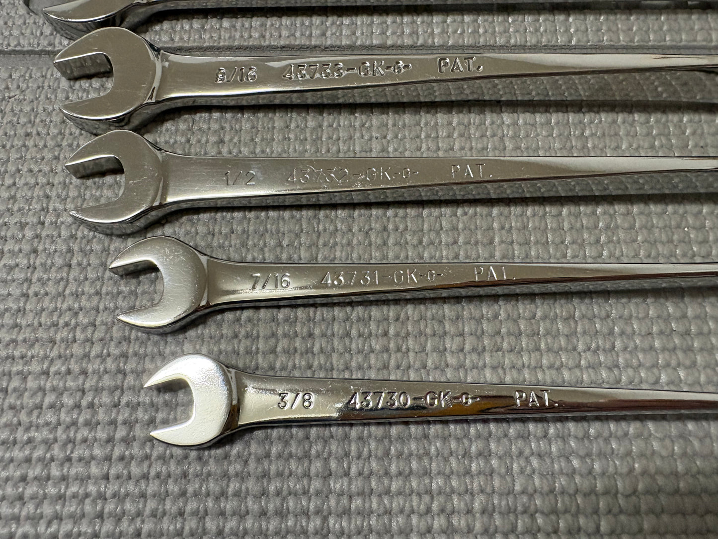 Rare Sears Craftsman USA Reversible Ratcheting Cross Force Wrench Set SAE 44850