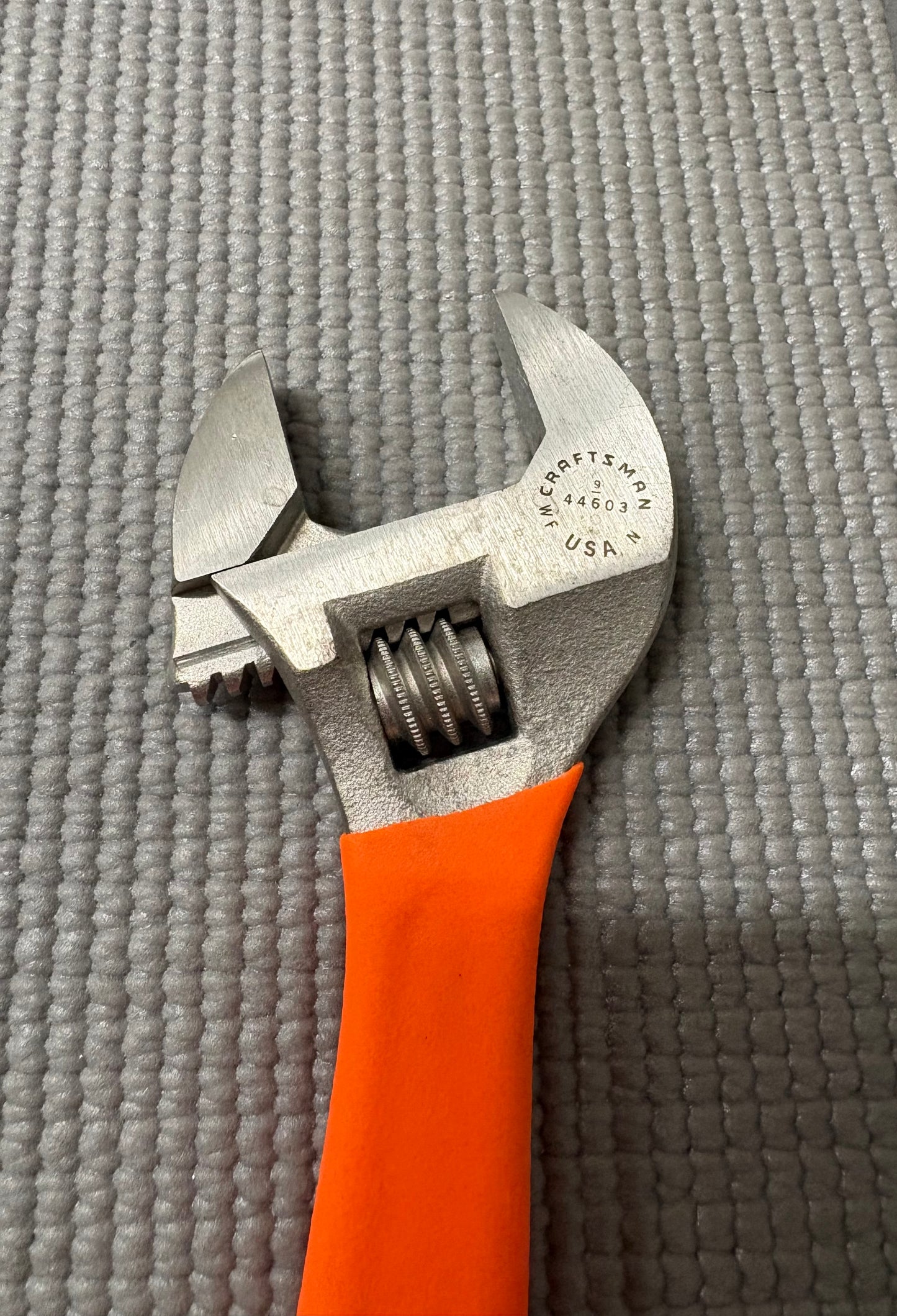 Sears Craftsman Orange Hi Viz 8" Adjustable Wrench 44603 WF USA Like New!