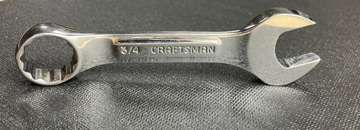 Craftsman Professional 44109 SAE 3/4" 12 Point Stubby Combination Wrench VV USA