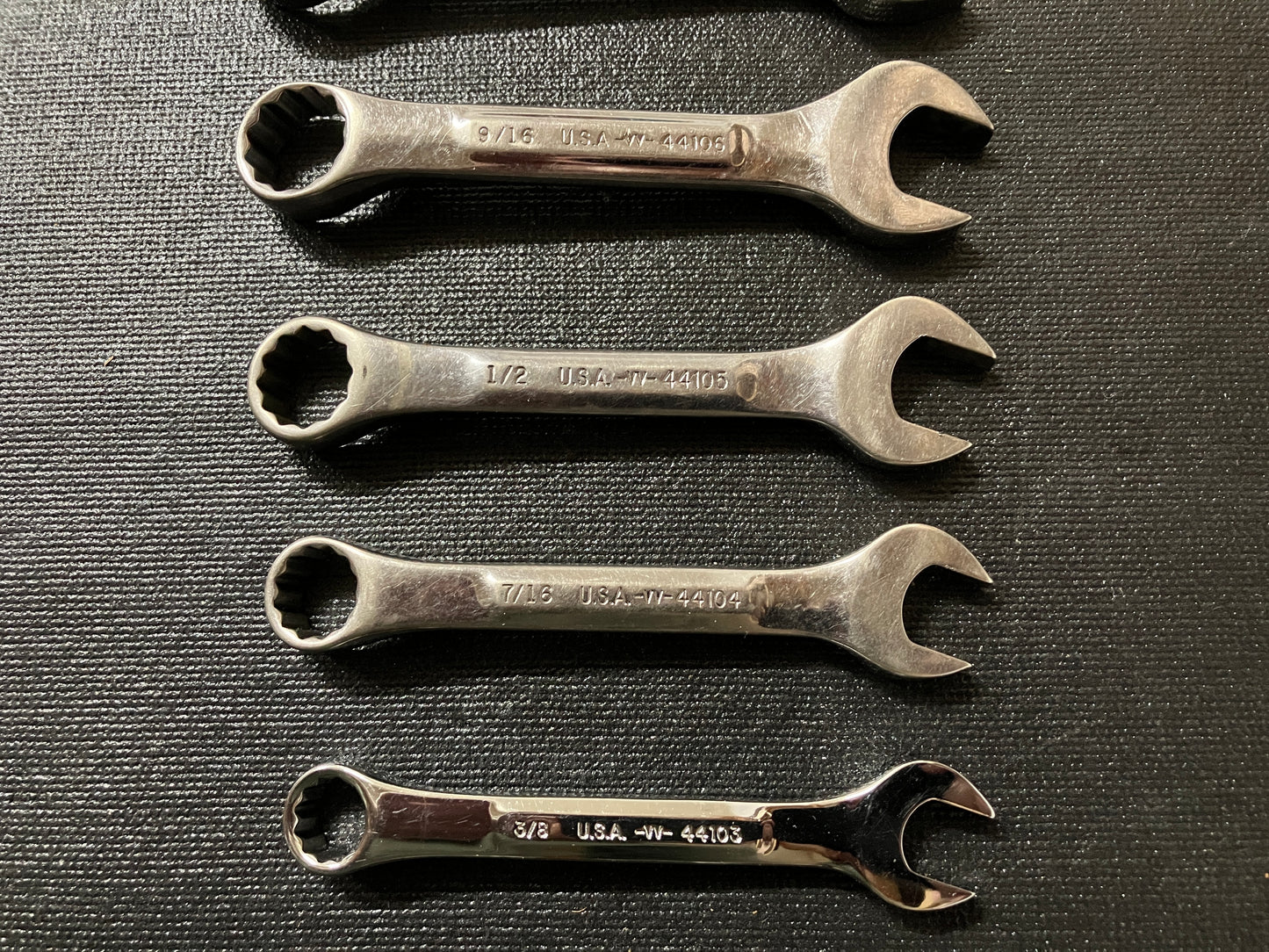 Vintage Craftsman Professional 7pc Stubby SAE Combination Wrench Set 44101 -VV- USA