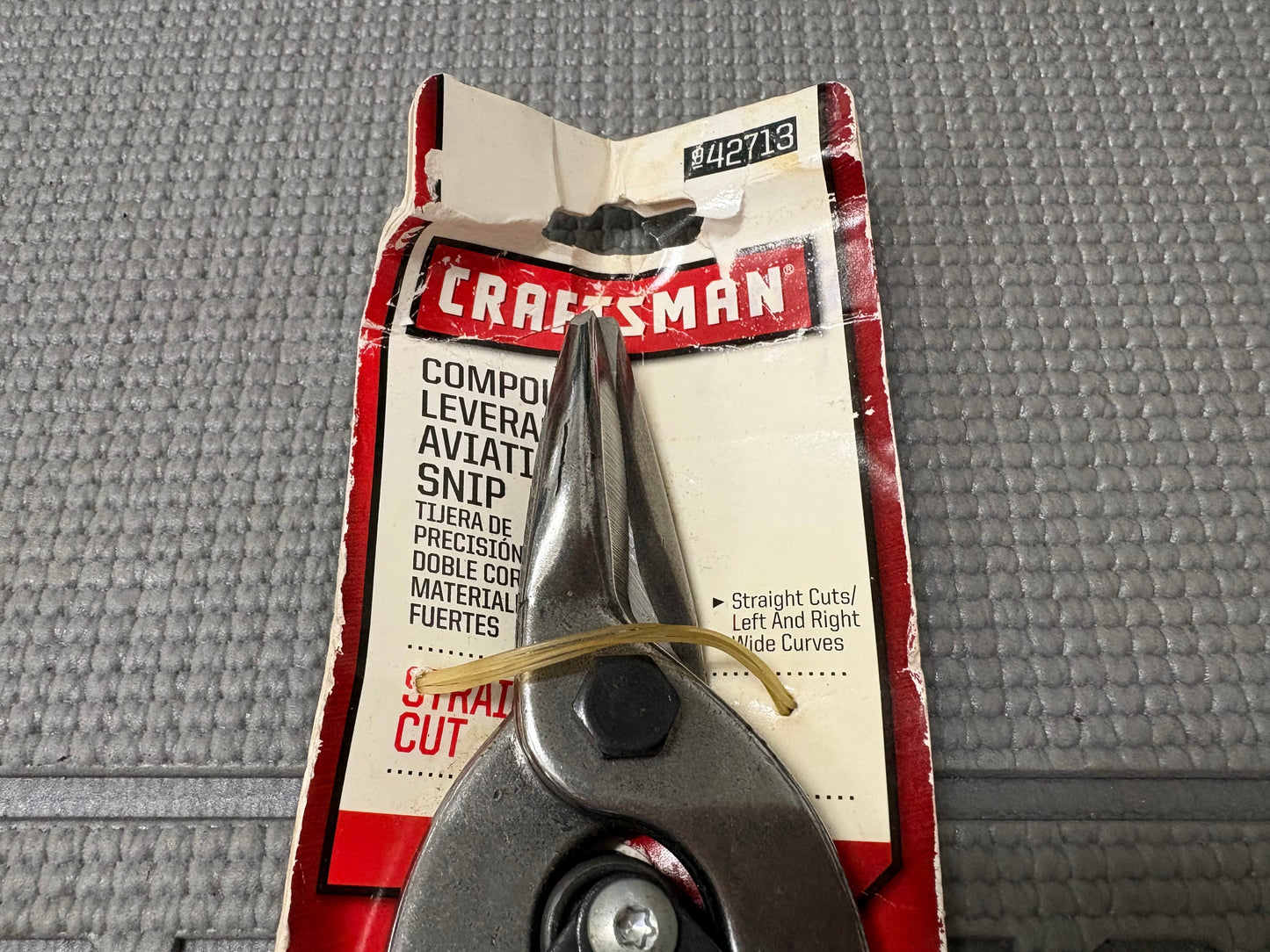 NOS Sears Craftsman Aviation Snip Straight Yellow 42713 USA Compound Leverage