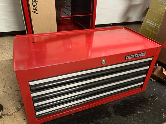 Vintage Craftsman Red 4 Drawer Intermediate Middle Box