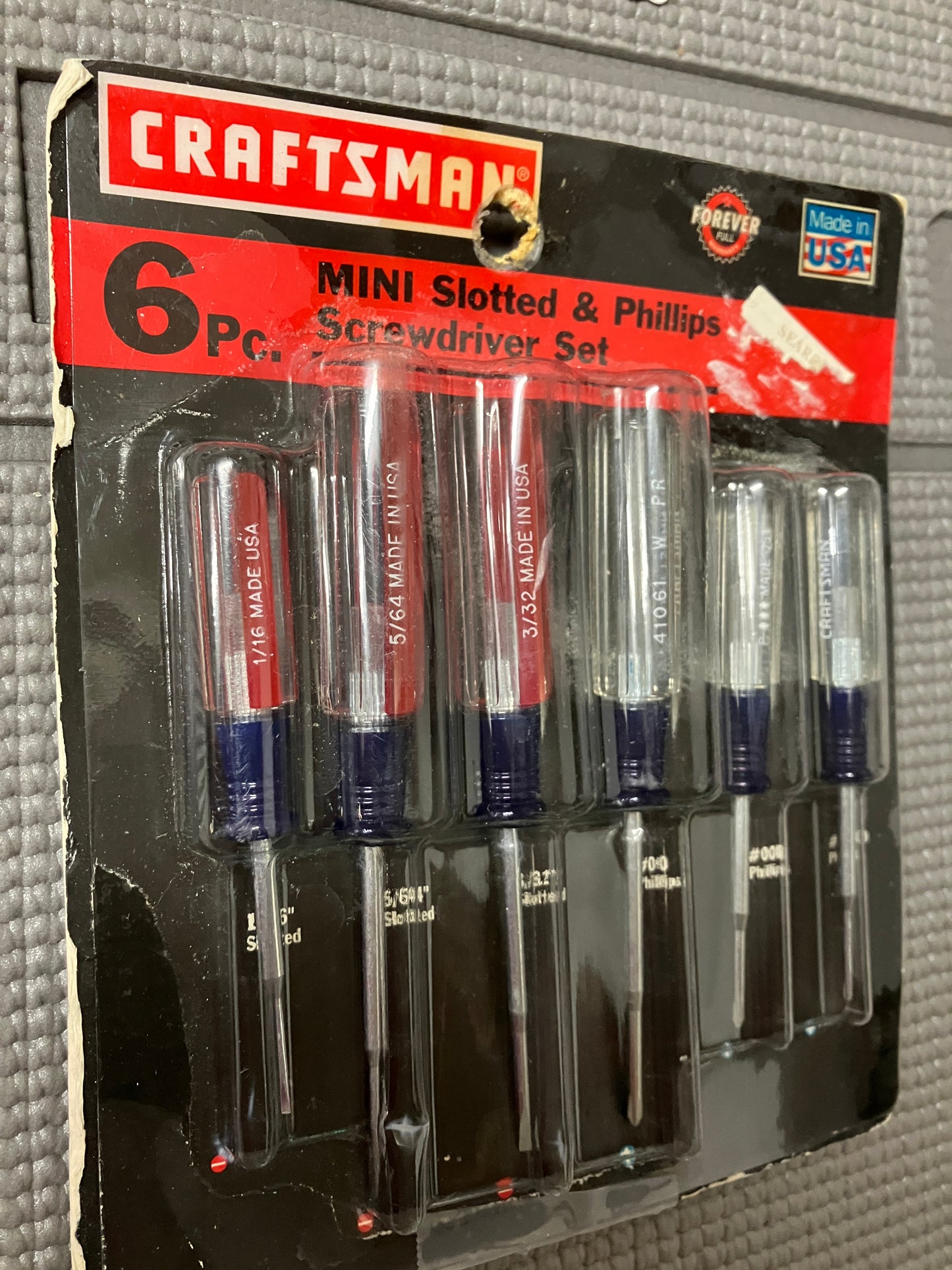 Craftsman 6-Piece Mini Screwdriver Set USA Made Slotted Phillips