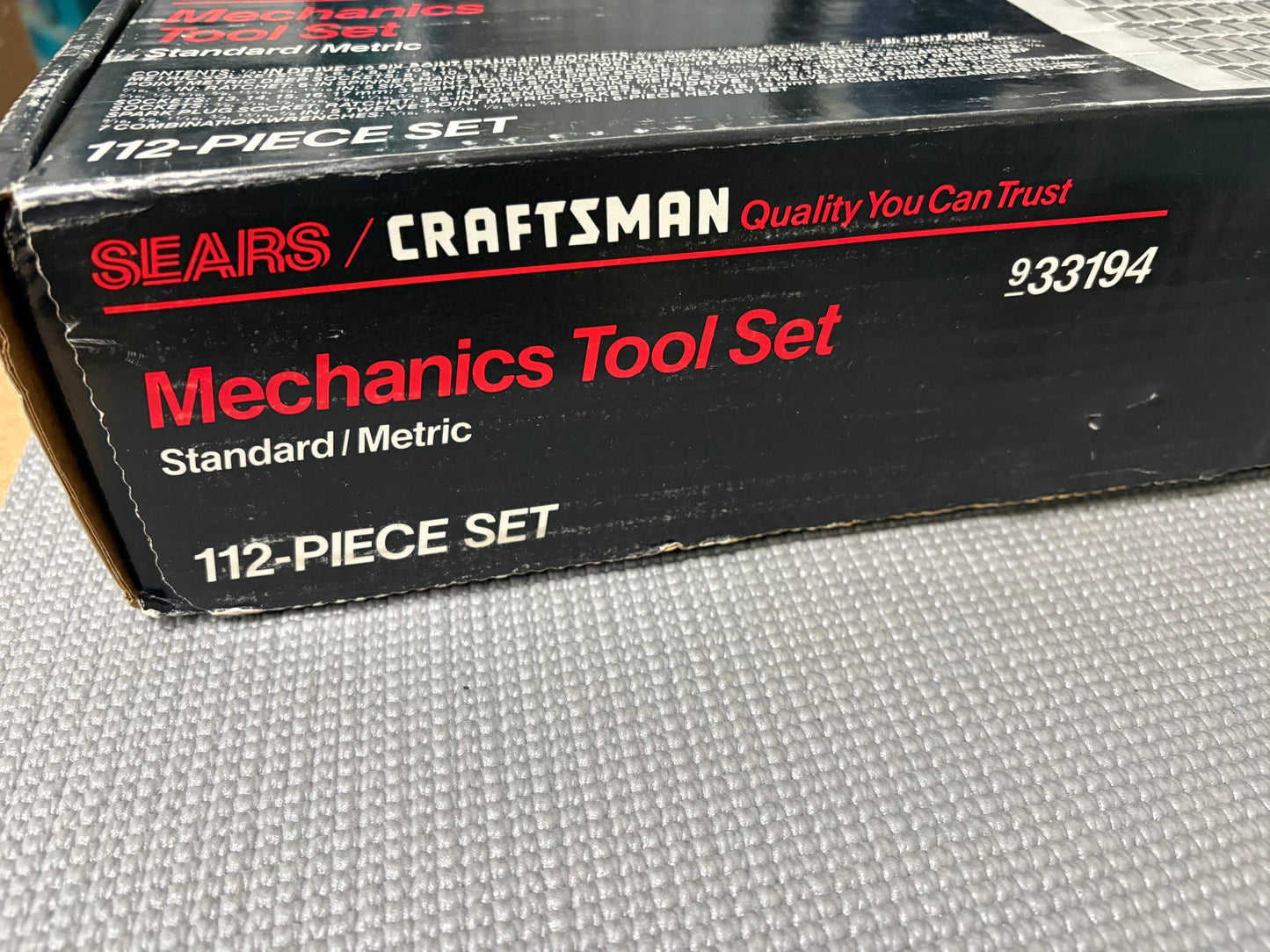 NOS Sears Craftsman 112pc Mechanics Tool Set 33194 USA SAE & MM New & Sealed!