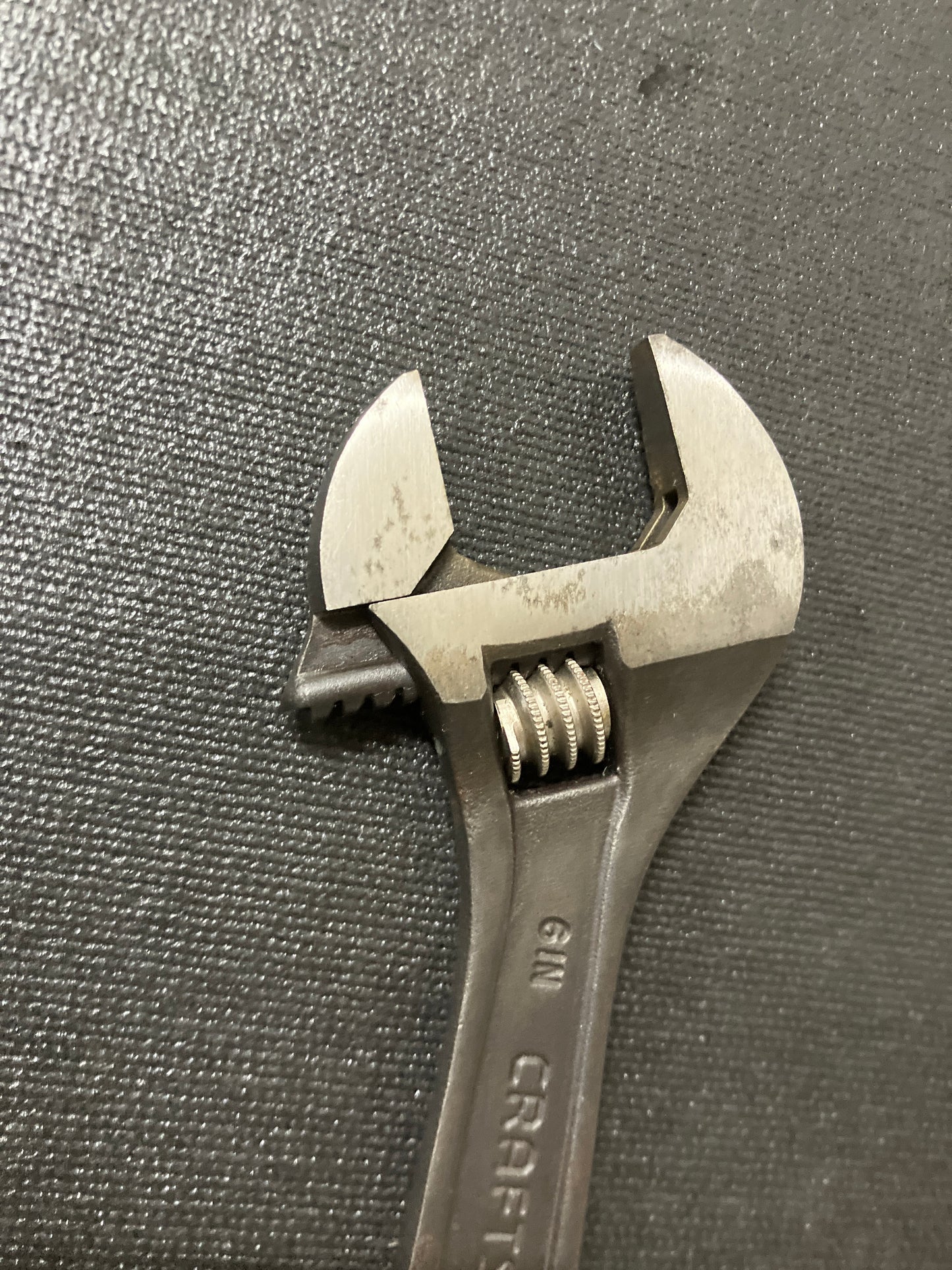 Rare Vintage Craftsman 6” Black Oxide Adjustable Wrench 4451 WF USA
