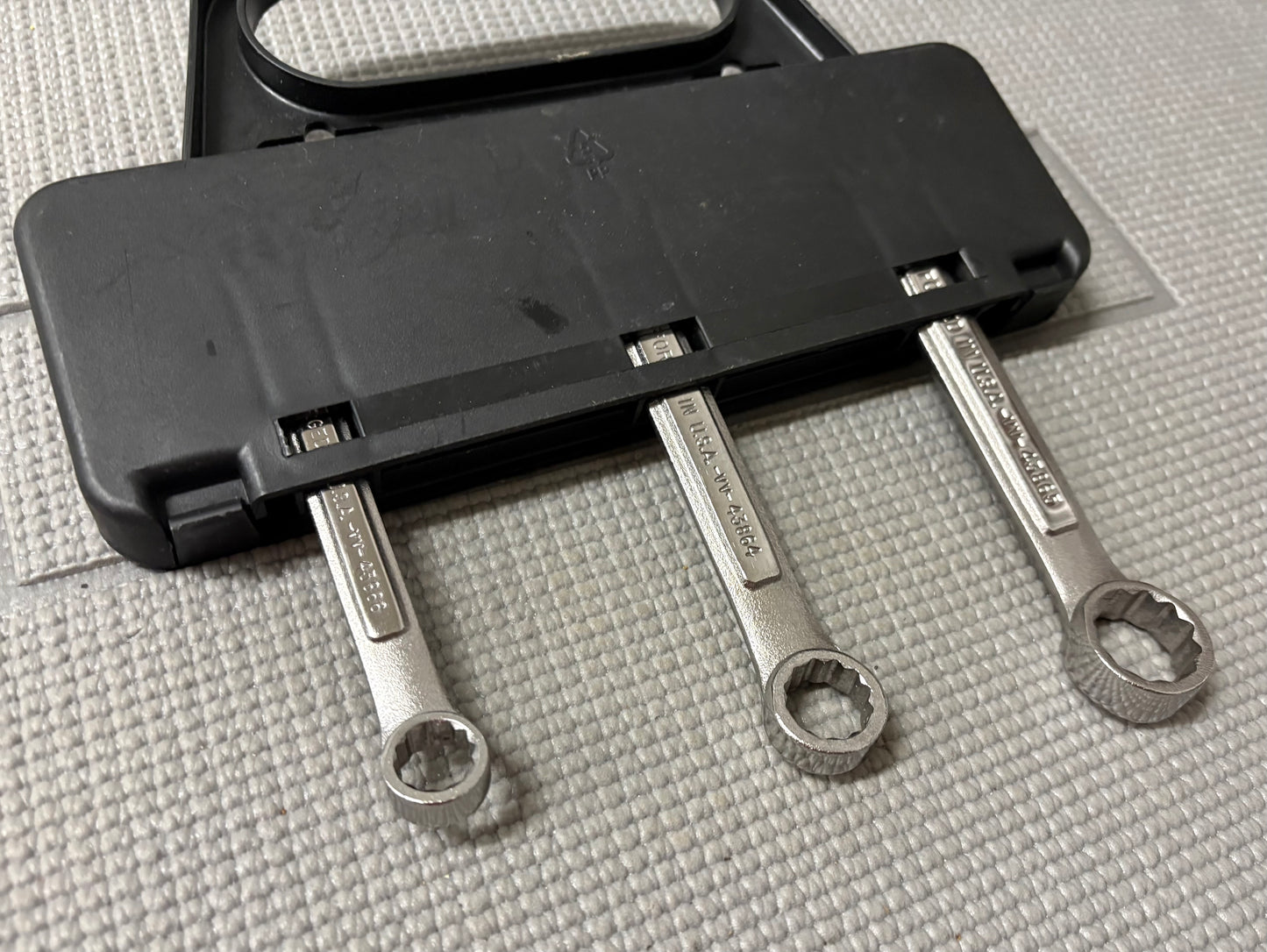 NOS Sears Craftsman USA 3pc Short Box End Wrench Set SAE 44192 VV Series