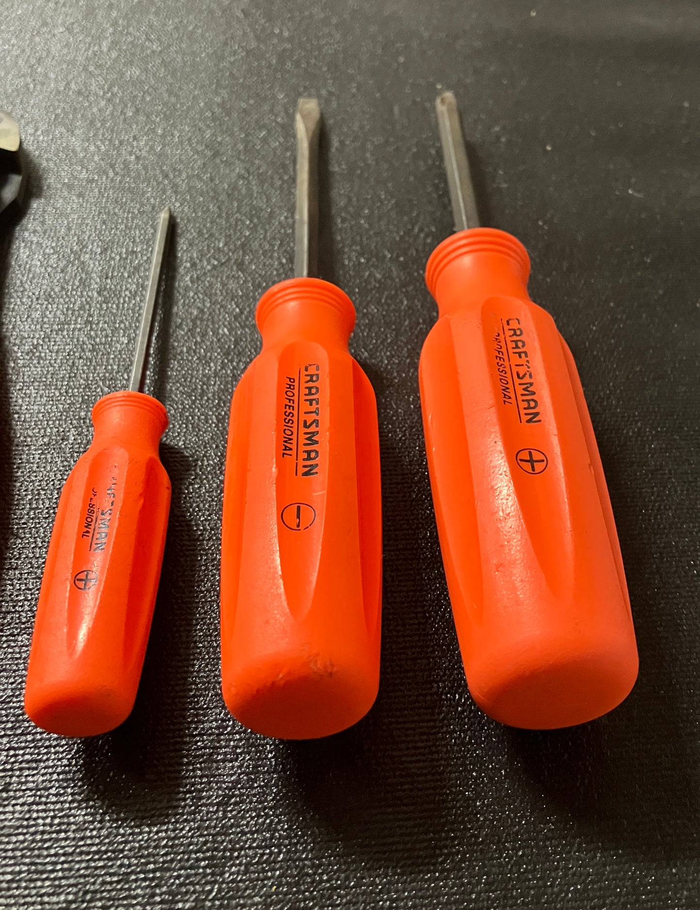 Vintage Craftsman 7pc Orange Hi Viz Plier & Screwdriver Bundle 45234 WF USA