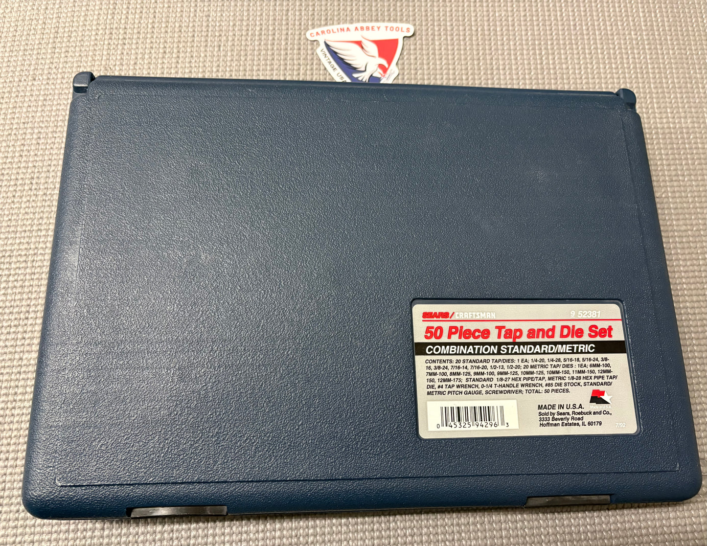 NOS Sears Craftsman 50 Piece Tap & Die Set Combination Standard/Metric 52381 USA