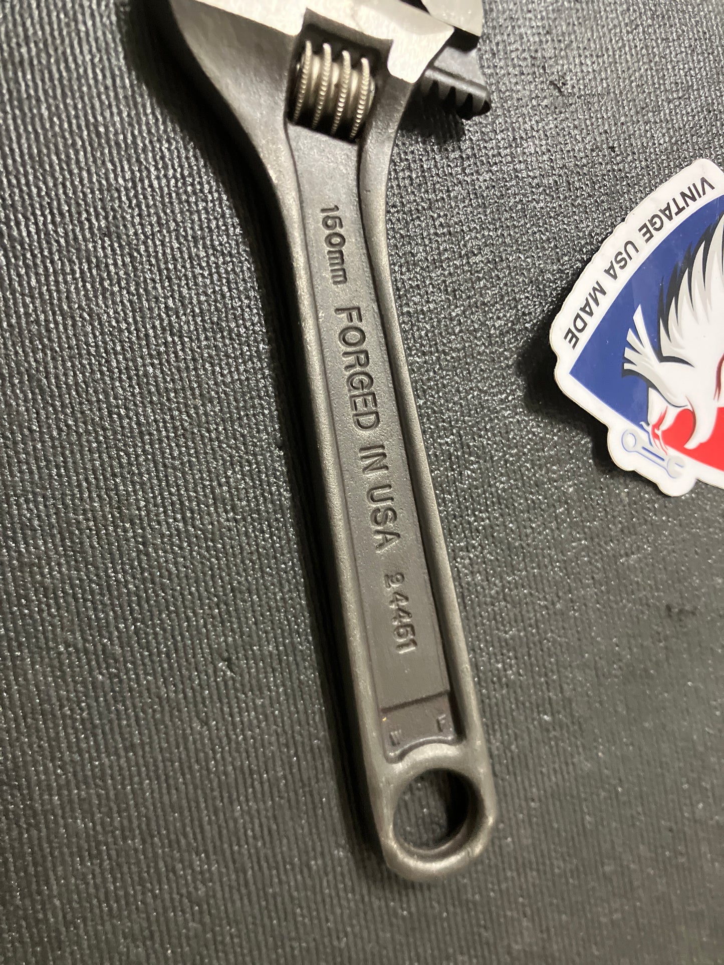 Rare Vintage Craftsman 6” Black Oxide Adjustable Wrench 4451 WF USA