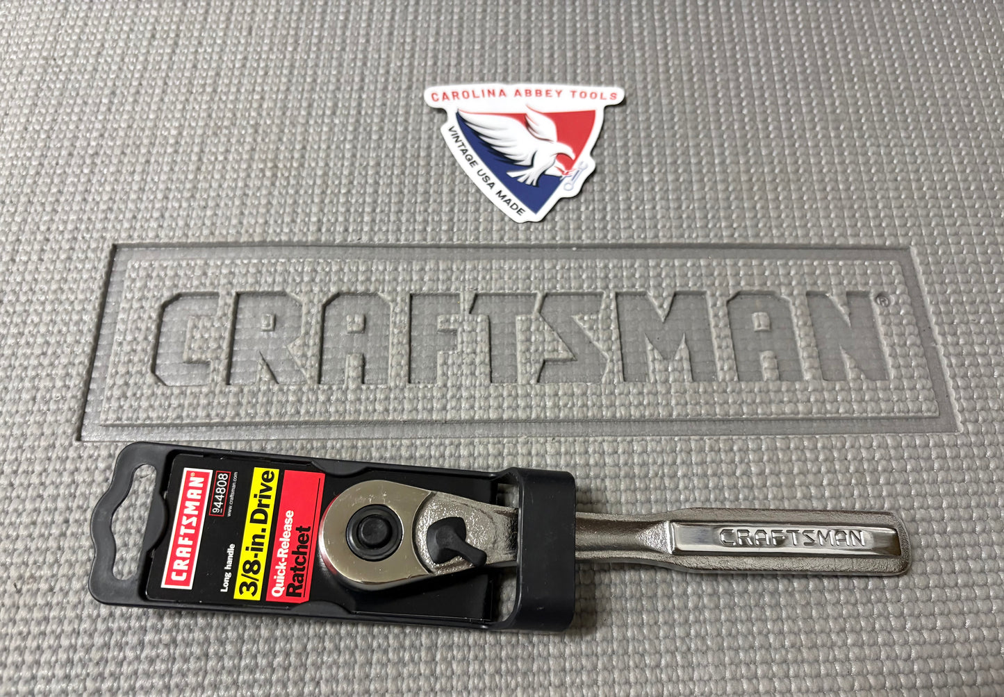 NOS Sears Craftsman USA 3/8” Drive Quick Release Ratchet 44808 Long Handle