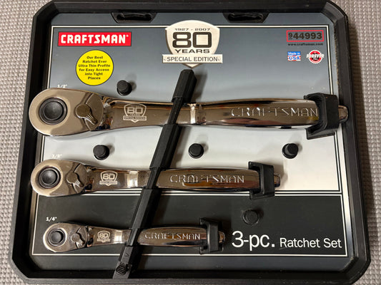 NOS Sears Craftsman USA 80th Anniversary Thin Profile Ratchet Set 44993 Sealed!